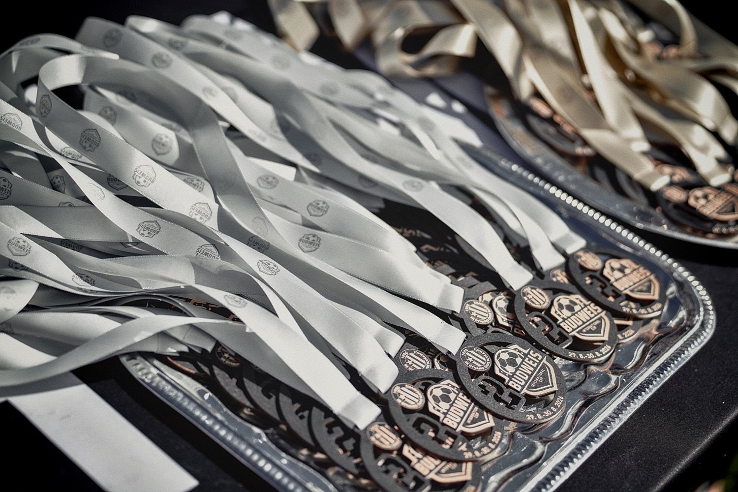 Budweis International Cup medals laid out ahead of the presentation