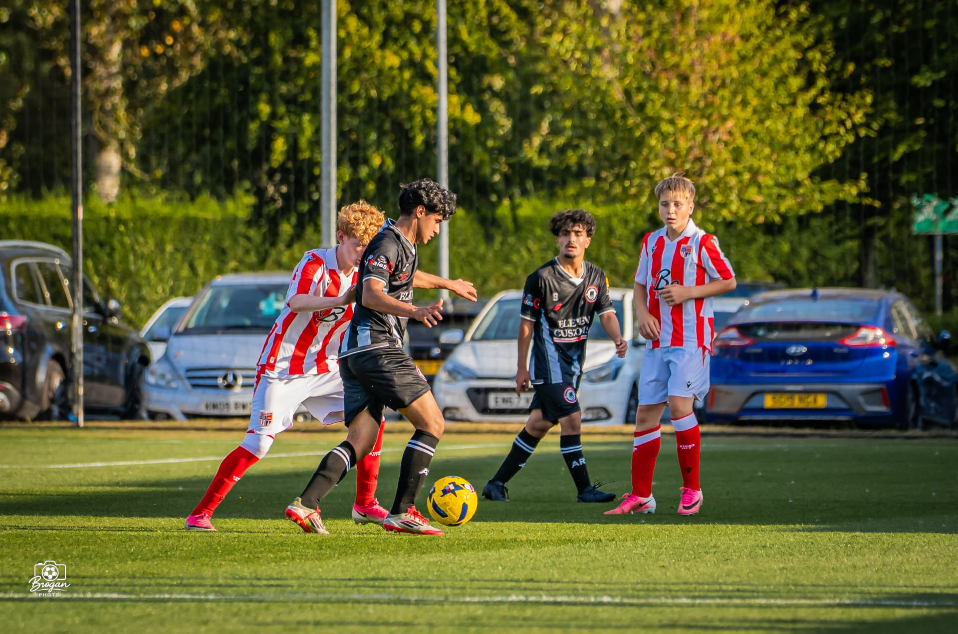AR Elite players in action during the fixture against Stoke City