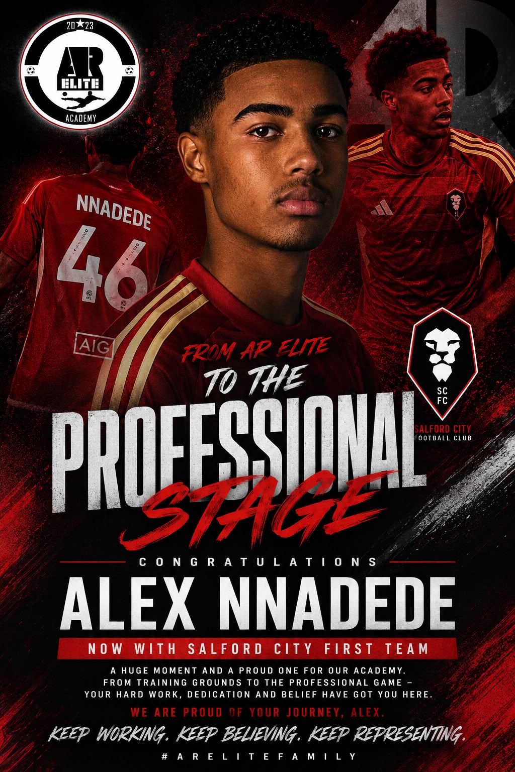 Alex Nnadede — AR Elite → Salford City First Team